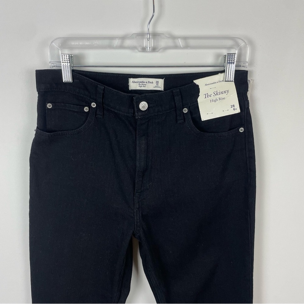 Abercrombie & Fitch The Skinny High Rise Black Size 28 Short - Picture 3 of 9